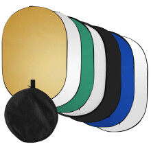 7 in 1 Photography Reflector 60x90cm Foldable Multicolor Light Reflector for Studio and Outdoor