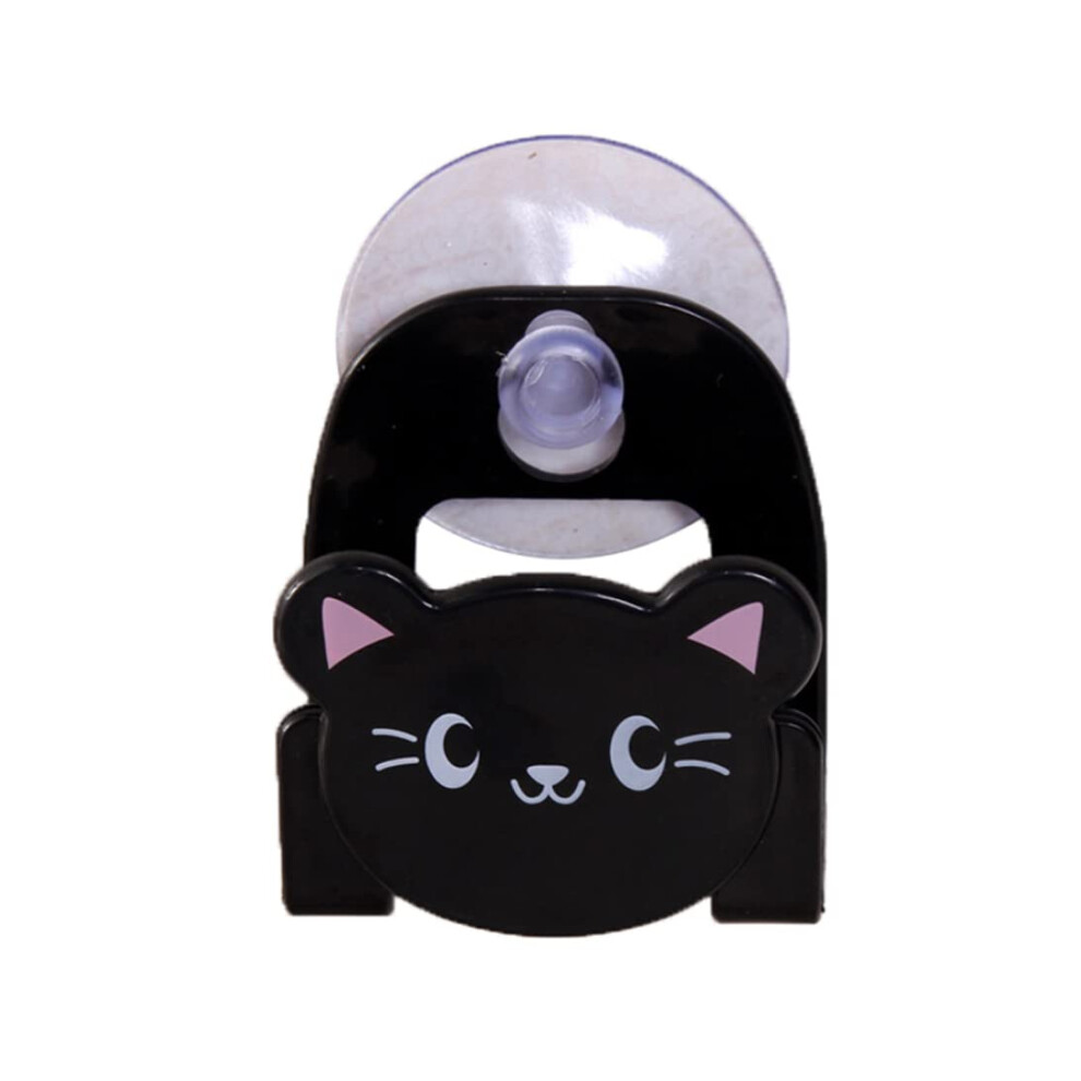 Black Cat Sink Sponge Holder With Hooks, Cute Kitchen Rack, Spacesaving Fast Drain Organizer 9113335565661