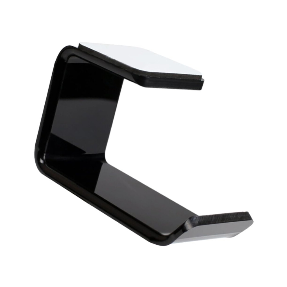 Headphone Hanger Wall Mount Hook Acrylic Spacesaving Storage For Universal Headphone Fit Black 9070919754272