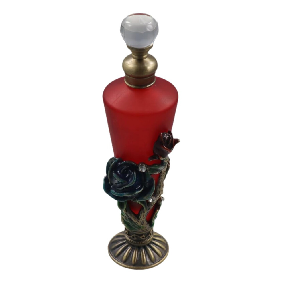 Vintage Perfume Bottles Refillable Crystal Glass with Atomizer Antique Style Empty Container