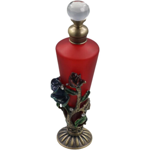 Vintage Perfume Bottles Refillable Crystal Glass with Atomizer Antique Style Empty Container 1