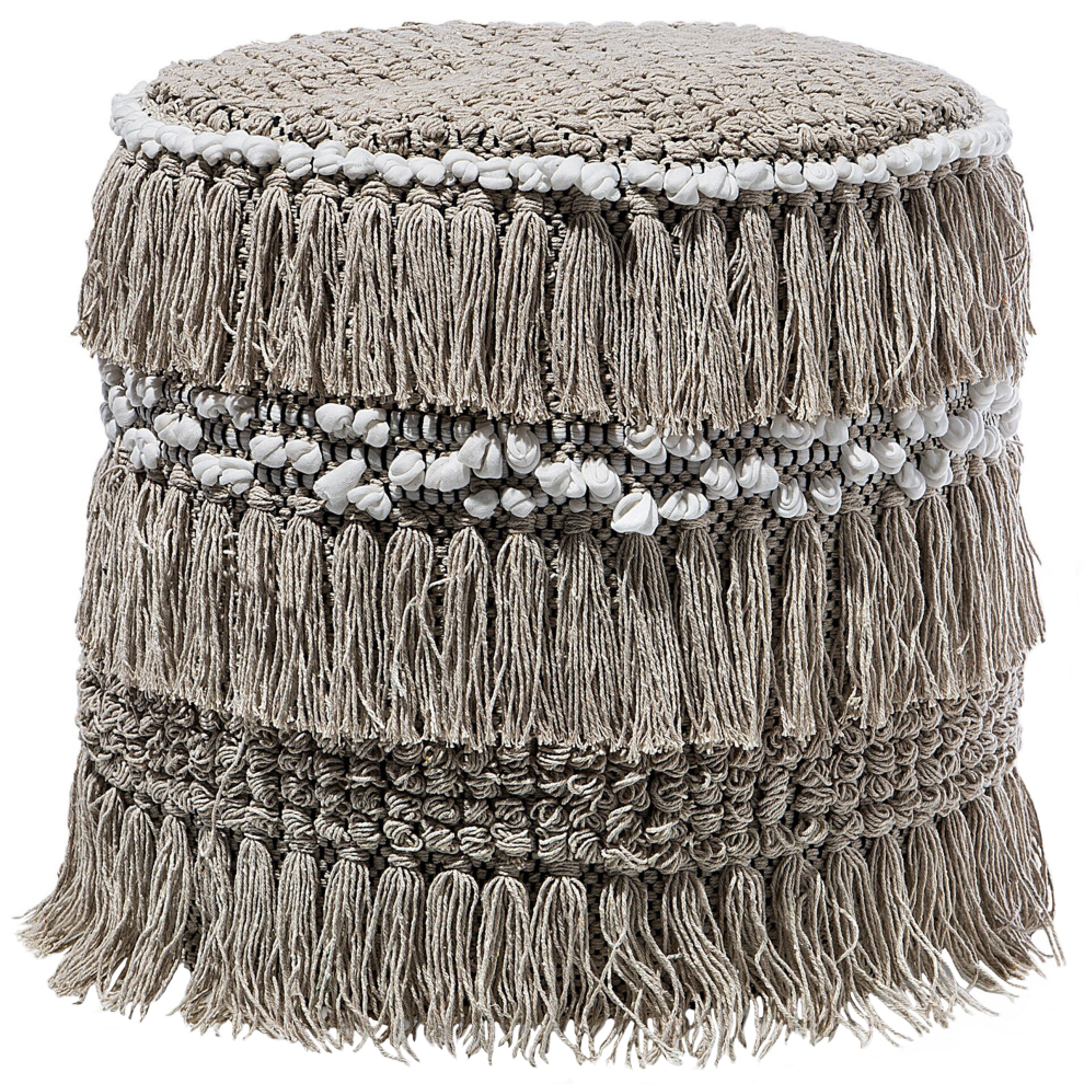 Pouffe NOIDA Cotton Beige