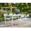 Beliani Garden Dining Table FELETTO 180 cm 90 cm Stone White Marble 3