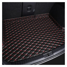 PU Leather Car Trunk Mat for Dodge Challenger 20152020 and Journey 20092015, NonSlip Durable Black Red