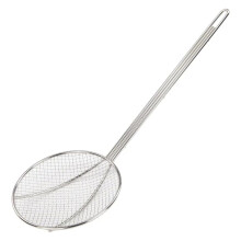 Stainless Steel Wire Skimmer 6 Inch Round Nickel Plated for Quick Food Straining and Frying