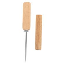 Stainless Steel Ice Pick with AntiSlip Wood Handle for Whiskey, Bartending and Home Bar Use