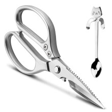 Heavy Duty Kitchen Scissors Stainless Steel Ultra Sharp Blades for Meat Vegetables with Bottle Opener