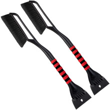 27 Inch Snow Brush with Wide Ice Scraper 2 Pack Heavy Duty Car Truck SUV Windshield Snow Removal