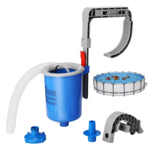Pool Skimmer System with Advanced Skimming Technology for Above Ground Inflatable and Metal Frame Pools