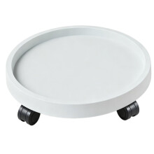 Plant Pot Tray with Detachable Casters, 12.6in Plastic Plant Caddy for Indoor and Outdoor Use