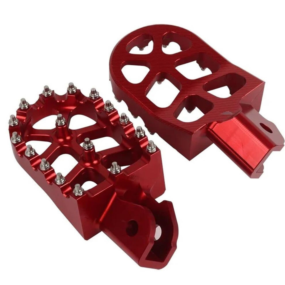 Aluminum Foot Pegs With Antislip Grip For Enhanced Rider Stability For Crf 110F And Crf 80 Red 9455672694919