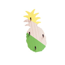 Pineapple Wall Hooks Wooden Decorative Design for Keys Towels Clothes SpaceSaving Home Decor