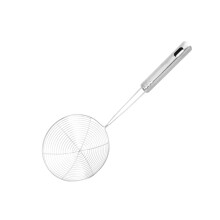 Stainless Steel Skimmer Spoon with Long Handle Heat Resistant Mesh Strainer for Frying Noodles Pasta