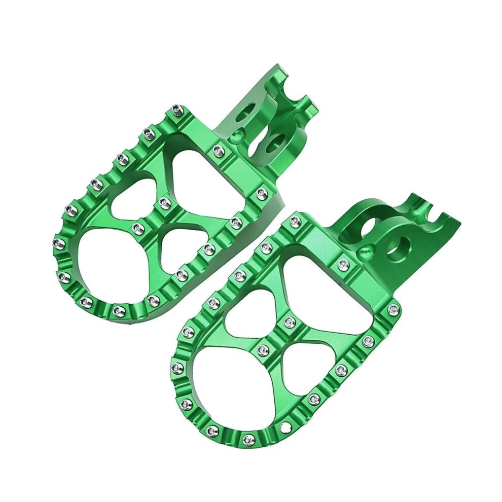 Motorcycle Aluminum Foot Pegs Nonslip Footrests For Honda Cr125r Cr250r Crf150r Crf250r Green 9053599032038