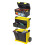 Switzer SwitZer 3-in-1 Rolling Toolbox Stackable Tool Box Tilting Bin W/ Handle Yellow 6