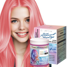 Vegan Rose Gold Hair Color Mask Semi Permanent Dye Conditioner for ColorTreated Hair 10.15oz