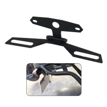 Motorcycle License Plate Holder Adjustable Angle with Tail Light Mount Universal Durable Iron
