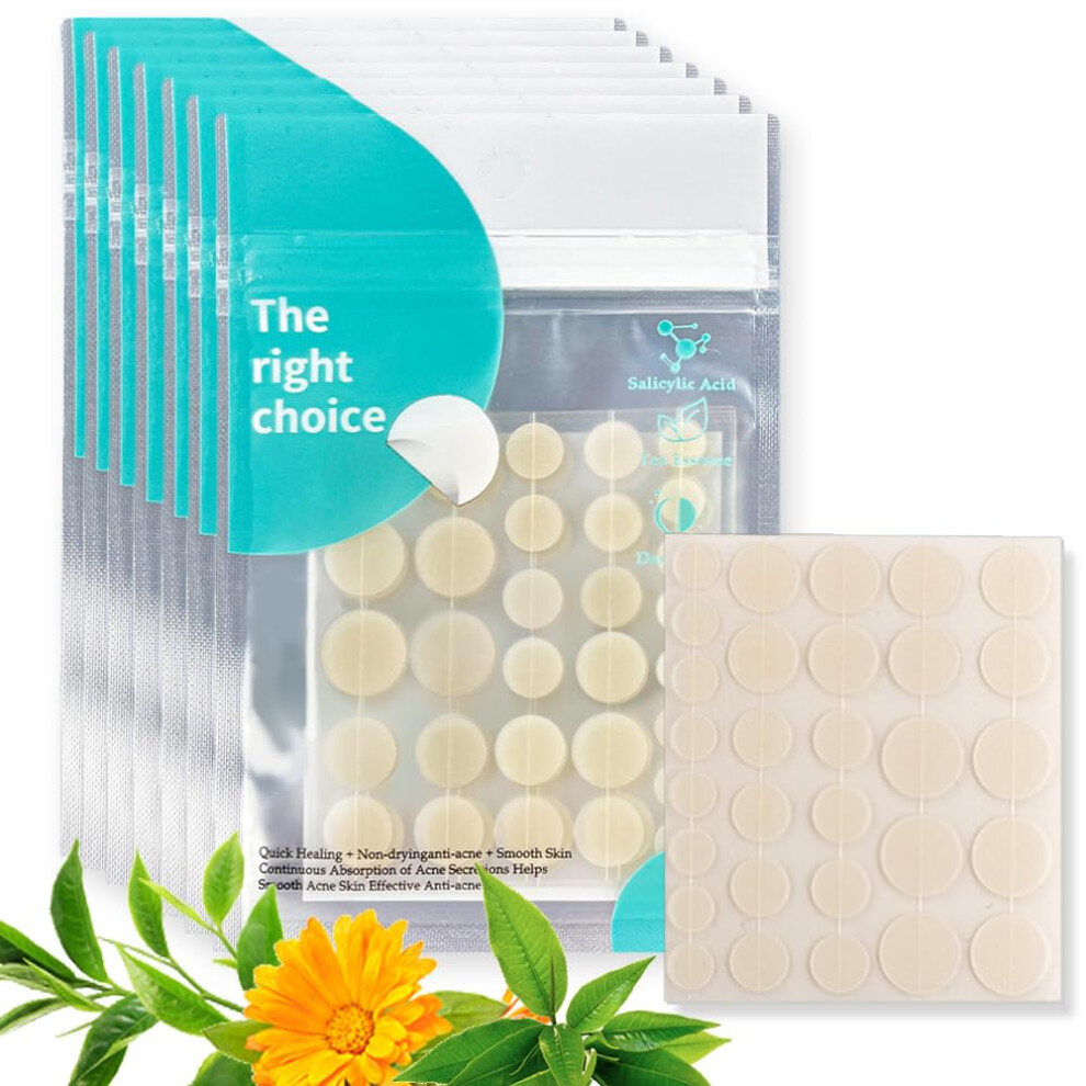 Pimple Patches Hydrocolloid Acne Patch with Invisible Overnight Spot Coverage Waterproof 4 Sizes 180 Count