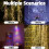 Christmas Tree Lights with Waterfall Effect, 8 Modes LED String Lights, Remote Timer, White 1m 20 Strips 200 LEDs 2