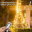 Christmas Tree Lights with Waterfall Effect, 8 Modes LED String Lights, Remote Timer, White 1m 20 Strips 200 LEDs 4