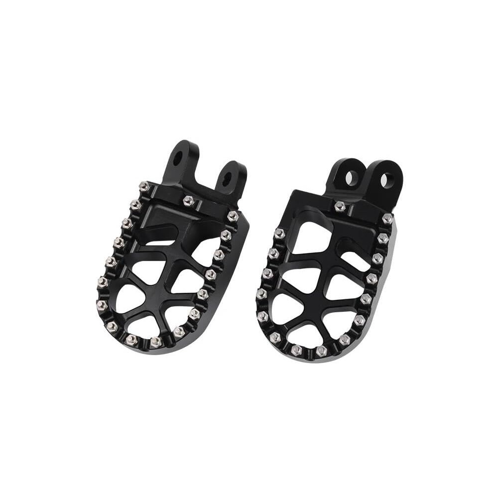 Motorcycle Foot Pegs With Antislip Surface For Honda Xr250 Xr400 Crm250 Aluminum Alloy Black 9070919761928