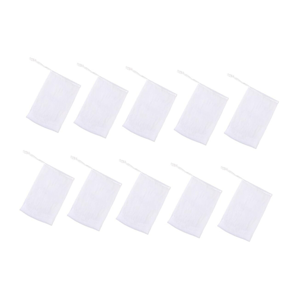 10Pcs Soap Saver Bag and Foaming Mesh Soap Pouch for Shower Bath with QuickDrying Drawstring
