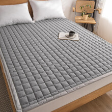 Breathable Cotton Mattress Pad 180x200cm with Elastic Bands, Washable Cooling Topper for Night Sweats