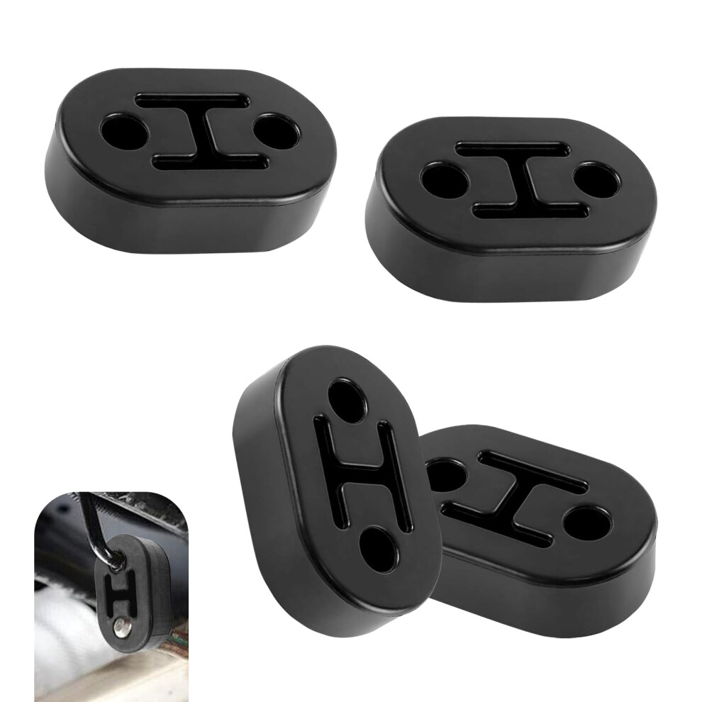 4Pcs Universal Rubber Exhaust Hanger 2 Hole Heavy Duty Muffler Mount For Vibration Noise Reduction 9455672701075