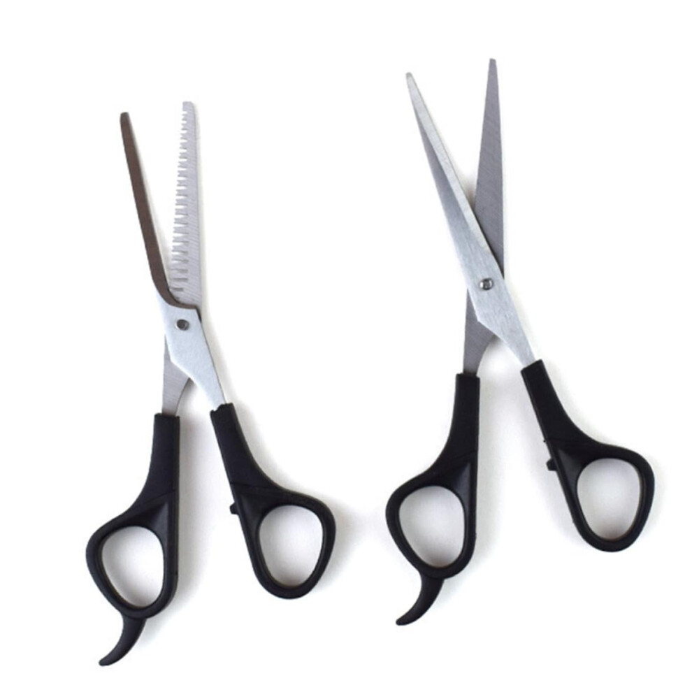 Black Professional Hairdressing Scissors Kit With Comb, Ergonomic Grip For Home And Salon Styling,