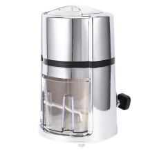Manual Ice Crusher with Stainless Steel Blades, Easy Hand Crank for Drinks and Desserts