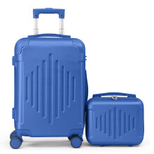 2Pcs Suitcase Set ABS Cabin Hard Shell Travel 4 Wheels Luggage Trolley