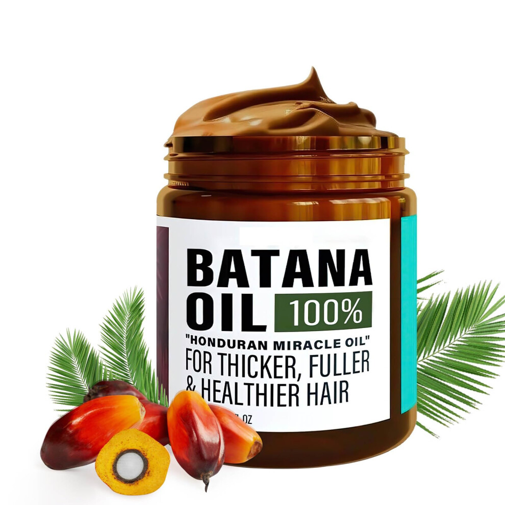 Unrefined Batana Oil for Hair Growth, Boosts Thickness, Reduces Hair Loss and Enhances Shine