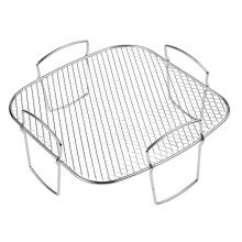Stainless Steel Air Fryer Rack Basket 21cm Square Grill Rack Dishwasher Safe for Oven Steamer