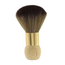 Barber Neck Duster Brush with Wooden Handle Boar Bristles for Beard Grooming and Hair Clipping Removal