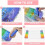 Sequin Gradient Inflatable Pool Float Hammock with Headrest PVC Lounger for Adults 4