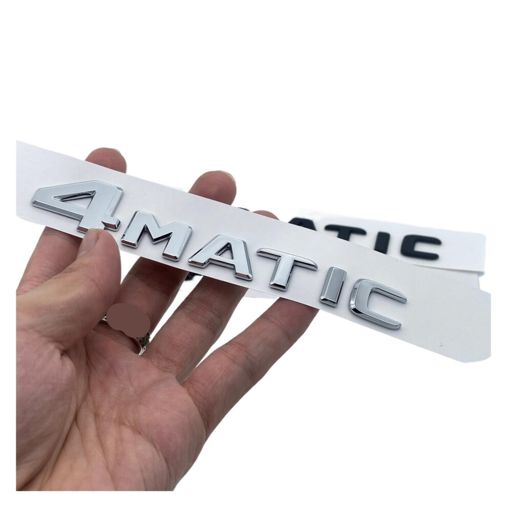 Trunk Emblem Chrome Badge Sticker Durable Weatherresistant Design For Mercedes Amg 4Matic Silver 9070919764028