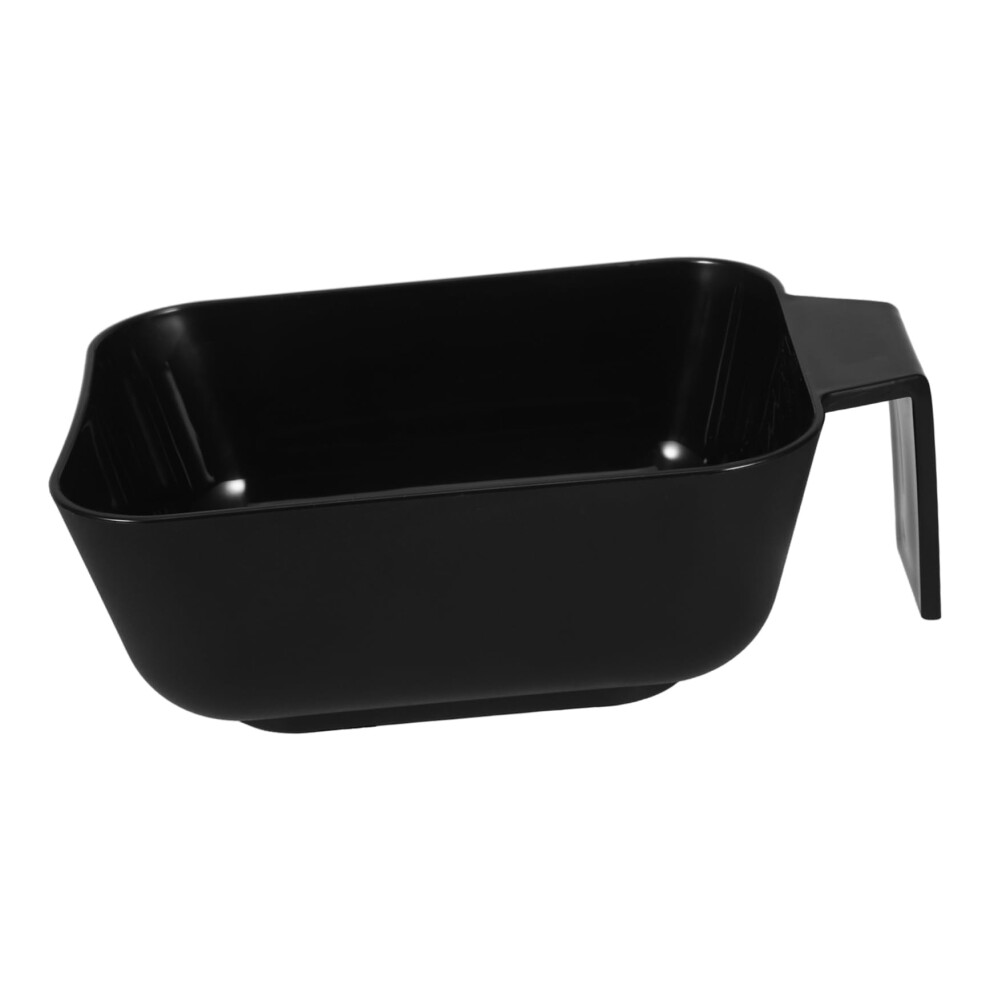Black Professional Hair Dye Mixing Bowl With Ergonomic Handle, Reusable Large Capacity For Salon And Home