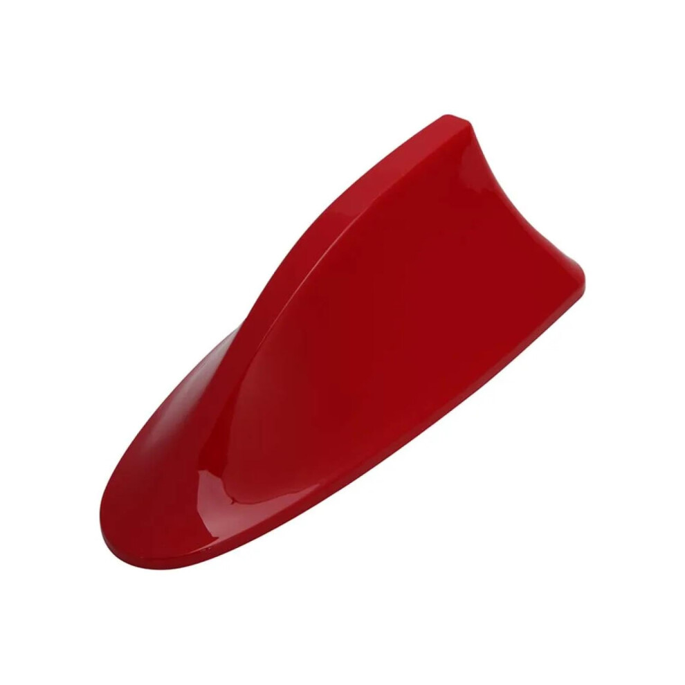 Universal Car Shark Fin Roof Antenna With Am/Fm Signal Booster, Abs Waterproof Cover Red 9113335575325