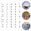 15Sets Daisy Jeansknöpfe Silber Hosentaschenverschluss DIY 10