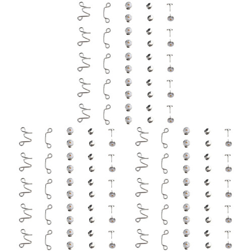 15Sets Daisy Jeansknöpfe Silber Hosentaschenverschluss DIY 1