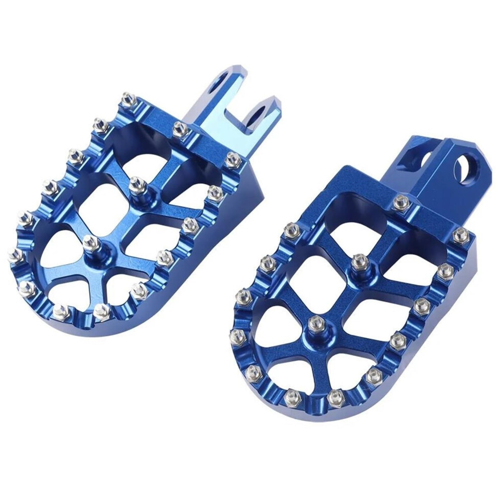 Motorcycle Foot Pegs Aluminum Pedals For Suzuki Rmz125 250 Rmx250 Drz400 Antislip Blue 9455672702218