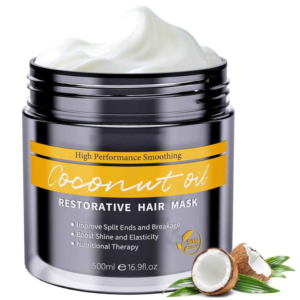 Keratin Hair Mask for Damaged Hair with Coconut Oil Deep Conditioner for Color Treated Hair
