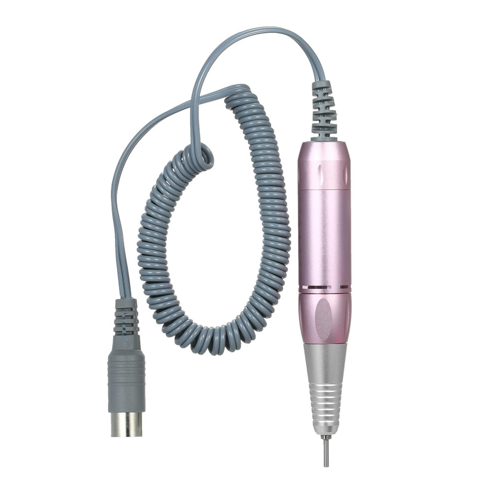 Pink Nail Drill Handpiece 30000Rpm Low Noise Ergonomic Grip Replacement For Manicure Pedicure