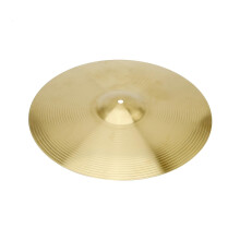 16 Inch Brass Drum Cymbal, Bright Crash with Polished Finish, Durable Alloy for Jazz and Beginners