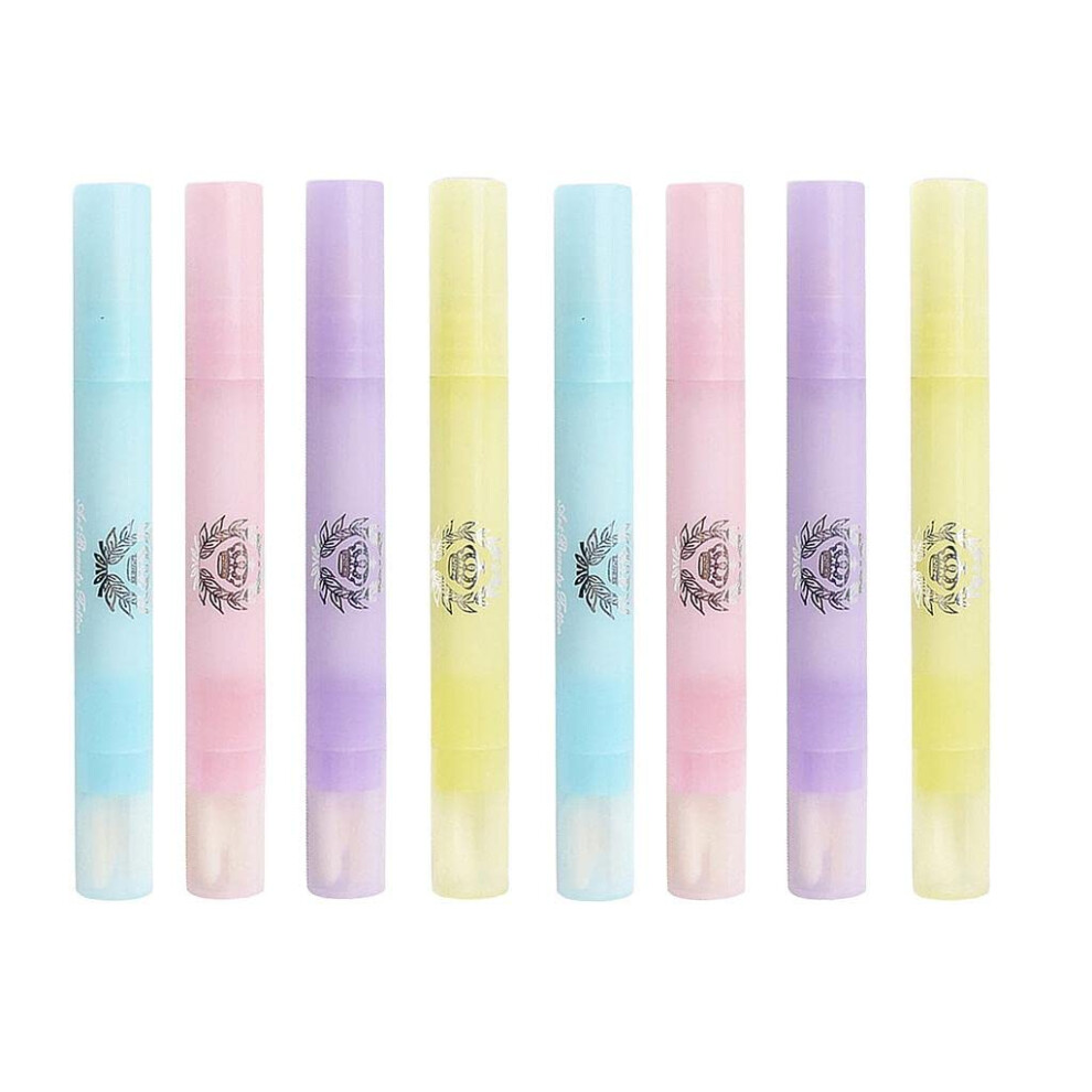 2x Refillable Nail Polish Remover Pen with 6 Replacement Tips for Quick Manicure Cleanup