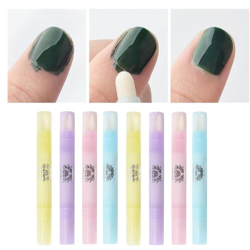 2x Refillable Nail Polish Remover Pen with 6 Replacement Tips for Quick Manicure Cleanup 1