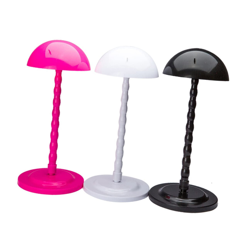 MERRYHAPY 3pcs Plastic Wig Stand Set for Drying and Storage, Lightweight Holder for Hats and Hairpieces