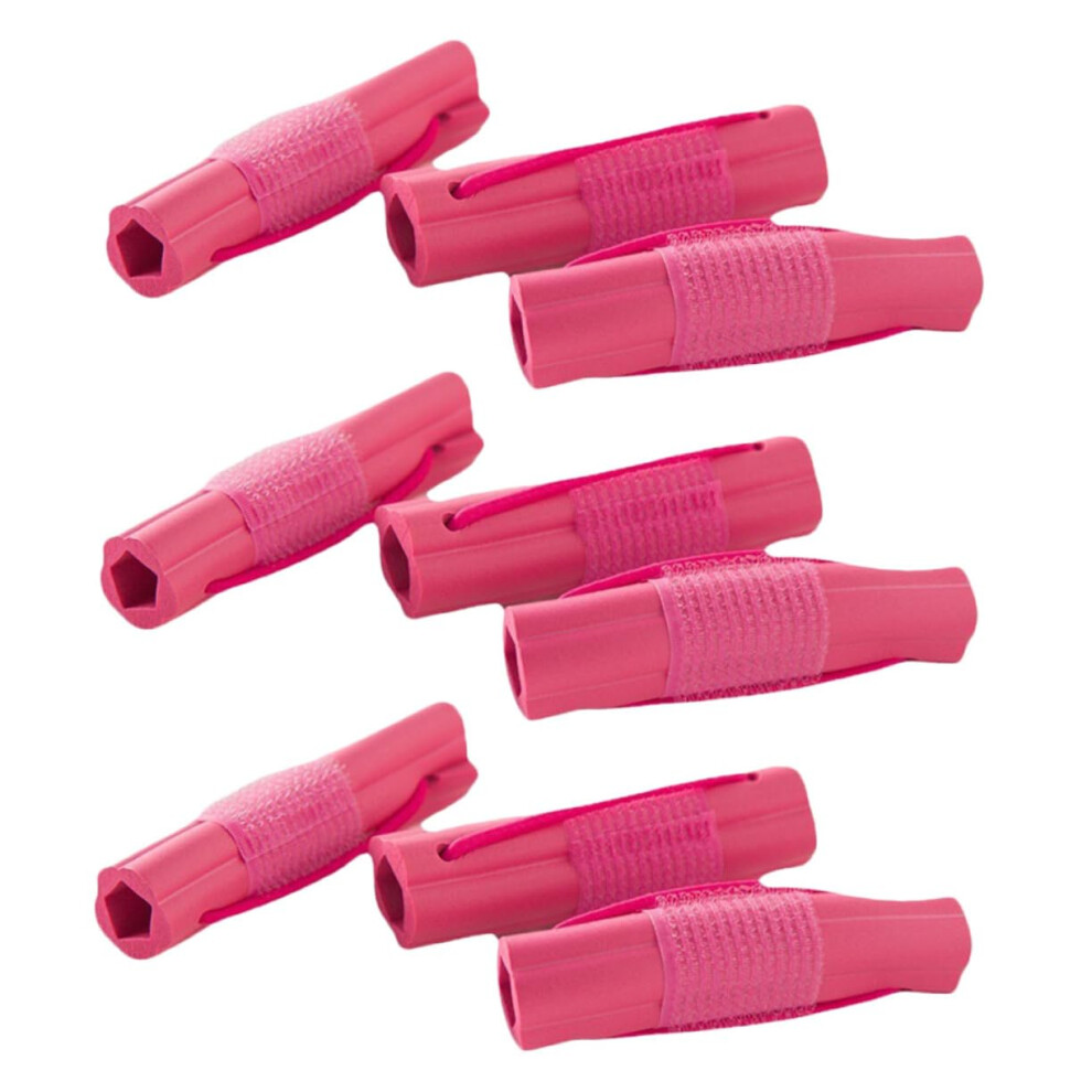 Heatless Hair Curlers 18pcs Soft Rosy Sponge Rollers Set for Gentle Overnight Hair Styling