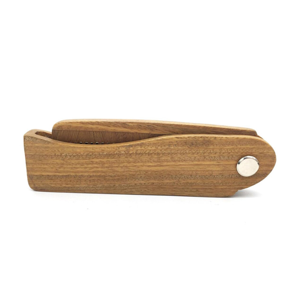 Unisex Wooden Beard And Hair Comb Natural Verawood Dual Use Gentle Glide Teeth Compact Travel Size