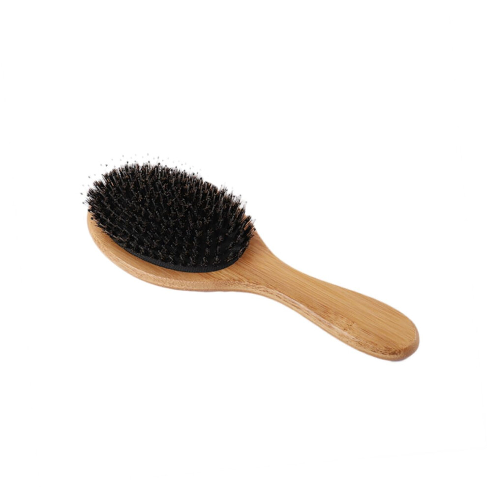 Hair Brush for All Hair Types with Curved Bristles, Wooden Detangling Comb Set, Scalp Massage